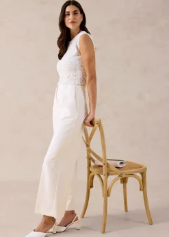 Femme bonprix Pantalons|Pantalon large à pinces