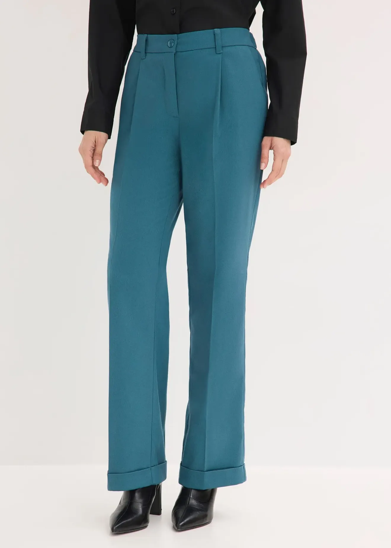 Femme bonprix Tailles Petite|Pantalon large à pinces