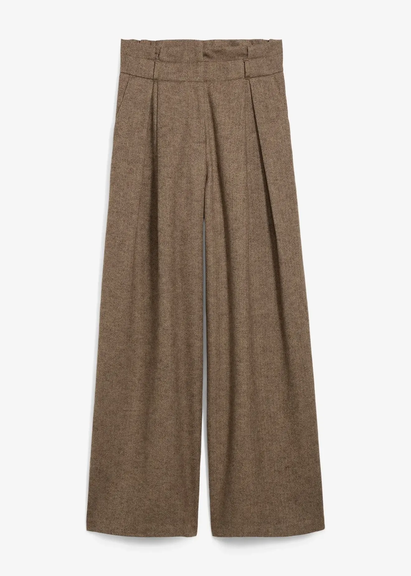 Femme bonprix Premium|Pantalons|Pantalon large à pinces en laine majoritaire