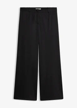 bonprix Pantalon large à pinces et taille élastiquée|Femme Tailles Petite|Pantalons