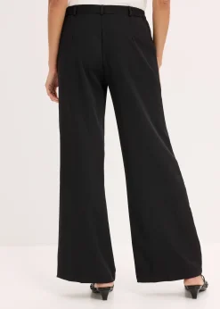 bonprix Pantalon large à pinces et taille élastiquée|Femme Tailles Petite|Pantalons