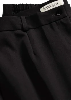 bonprix Pantalon large à pinces et taille élastiquée|Femme Tailles Petite|Pantalons