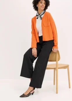 bonprix Pantalon large à pinces et taille élastiquée|Femme Tailles Petite|Pantalons