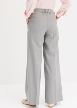 Femme bonprix Pantalons|Pantalon large à pinces et rayures tennis