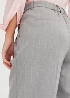 Femme bonprix Pantalons|Pantalon large à pinces et rayures tennis