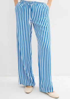 Femme bonprix Pantalons|Pantalon large à pinces, fluide