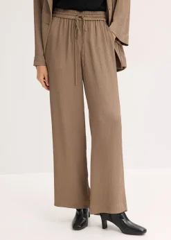 bonprix Pantalon large à taille élastiquée|Femme Pantalons