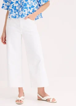 Femme bonprix Pantalons|Pantalon large en coton extensible