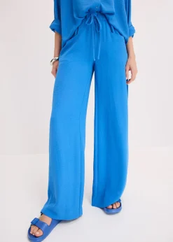 bonprix Pantalon large en crêpe léger|Femme Pantalons