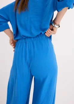 bonprix Pantalon large en crêpe léger|Femme Pantalons