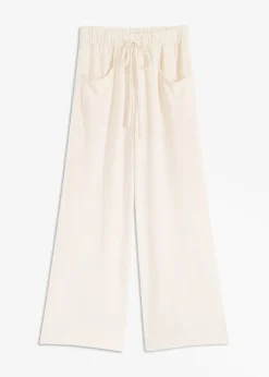 Femme bonprix Pantalons|Pantalon large en crêpe léger
