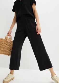 Femme bonprix Pantalons|Pantalon large en gaze de coton