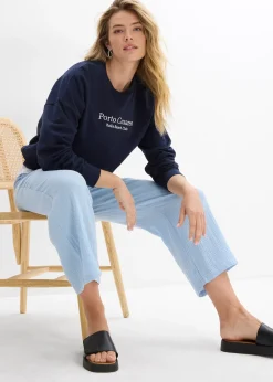 Femme bonprix Pantalons|Pantalon large en gaze de coton