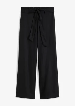 Femme bonprix Pantalons|Pantalon large en lin mélangé