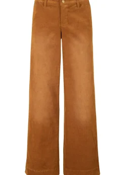 Femme bonprix Pantalons|Pantalon large en velours côtelé extensible