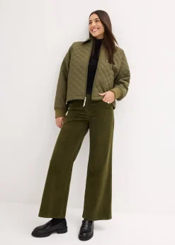 Femme bonprix Pantalons|Pantalon large en velours côtelé