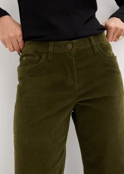 Femme bonprix Pantalons|Pantalon large en velours côtelé