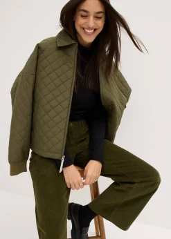 Femme bonprix Pantalons|Pantalon large en velours côtelé