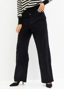 Femme bonprix Pantalons|Pantalon large en velours côtelé