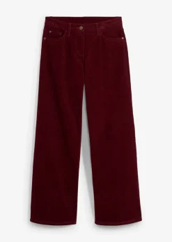 bonprix Pantalon large en velours côtelé|Femme Pantalons