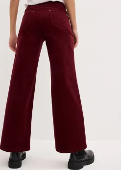 bonprix Pantalon large en velours côtelé|Femme Pantalons