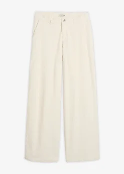 Femme bonprix Pantalons|Pantalon large en velours côtelé
