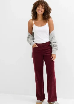 Femme bonprix Pantalons|Pantalon large en velours côtelé