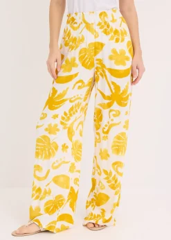 Femme bonprix Pantalons|Pantalon large en viscose texturée