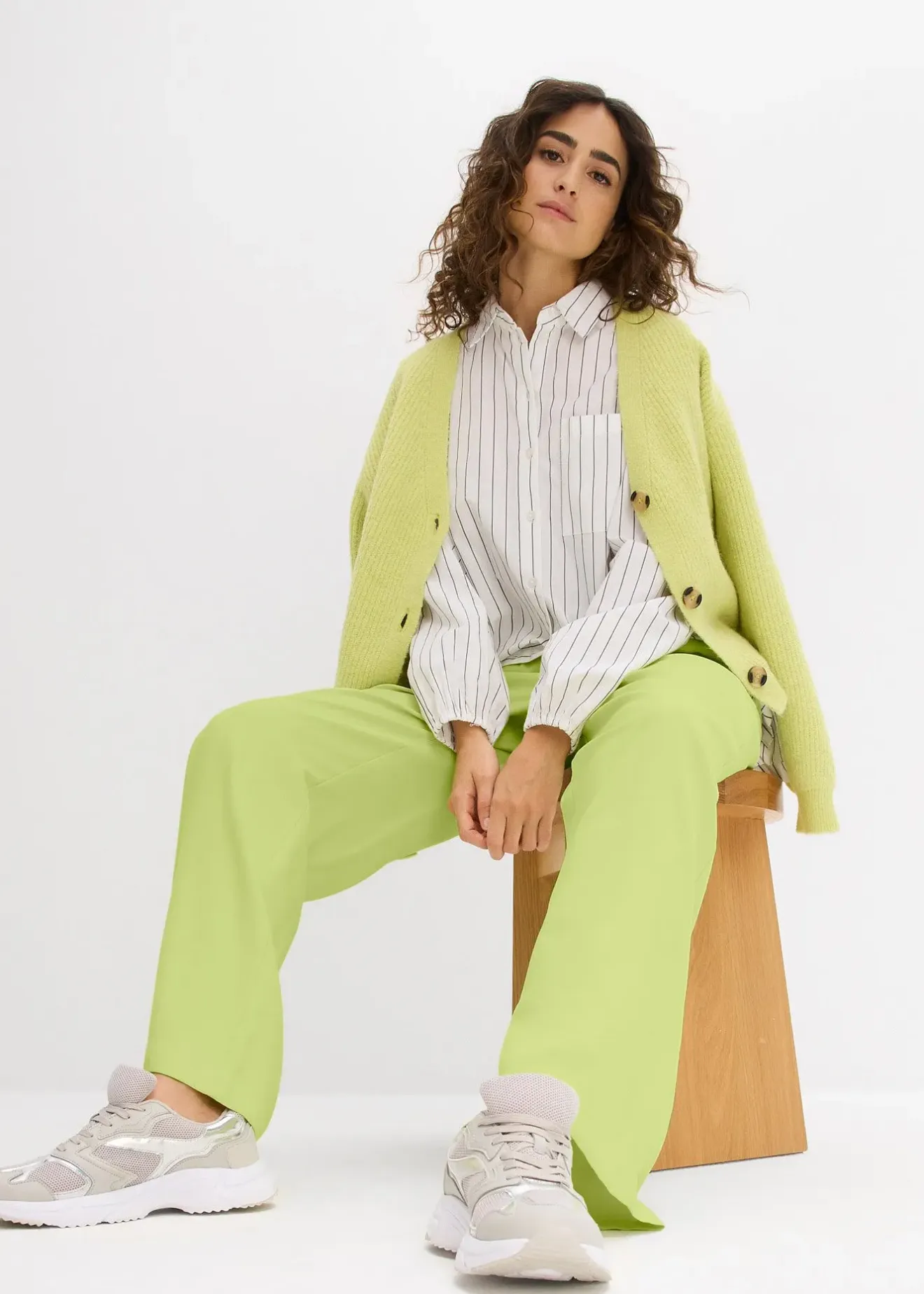 bonprix Pantalon large en viscose fluide|Femme Pantalons