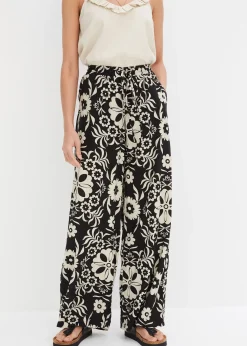 Femme bonprix Pantalons|Pantalon large en viscose fluide