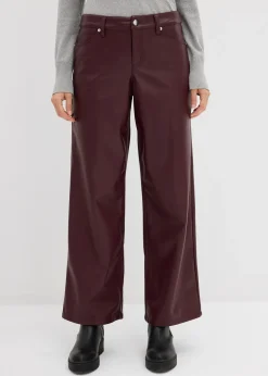 bonprix Pantalon large enduit|Femme Pantalons