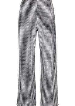 Femme bonprix Pantalons|Pantalon large et extensible à motif pied-de-poule