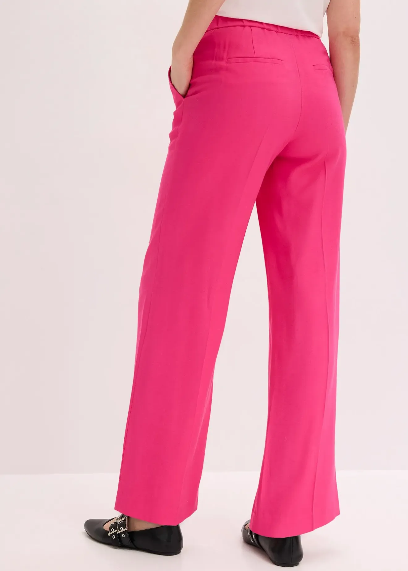 Femme bonprix Pantalons|Pantalon large et léger à pinces