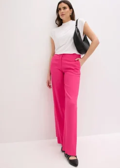 Femme bonprix Pantalons|Pantalon large et léger à pinces