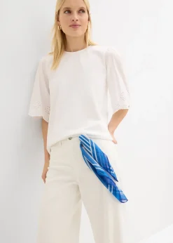 bonprix Pantalon large raccourci|Femme Pantalons