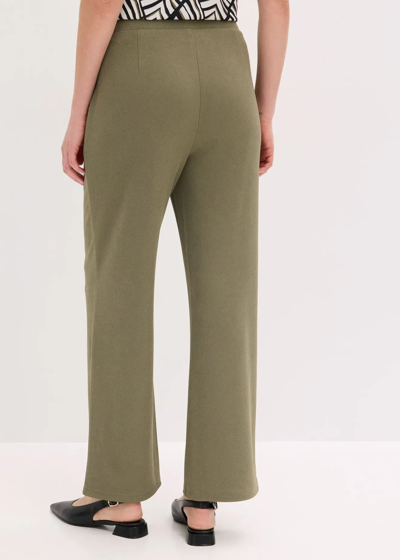 Femme bonprix Pantalons|Pantalon élastiqué en interlock épais