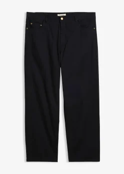 bonprix Pantalon loose en twill à taille élastiquée, droit|Homme Pantalons