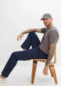 Homme bonprix Pantalons|Pantalon loose et extensible à taille élastiquée, droit