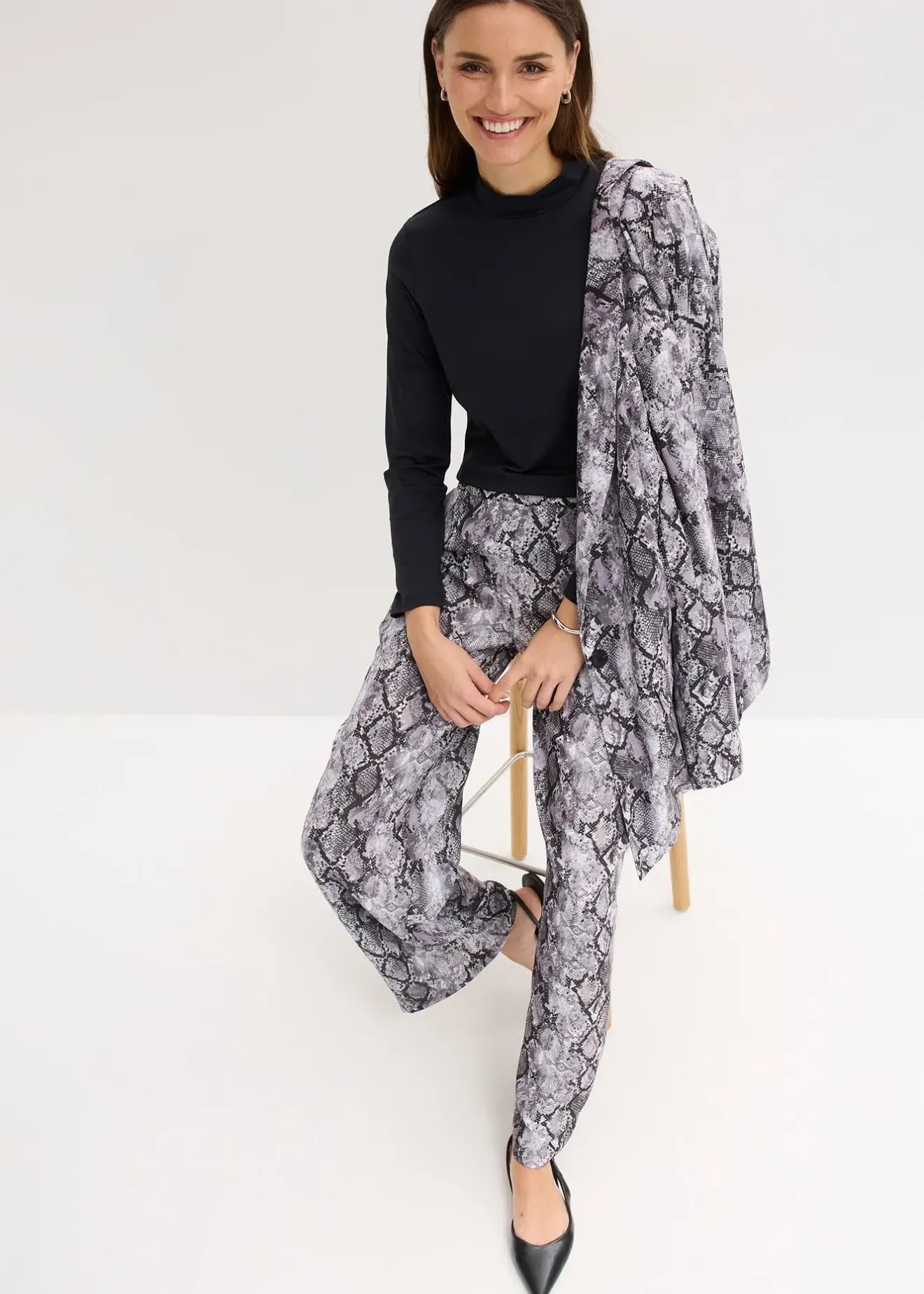 bonprix Pantalon palazzo|Femme Pantalons