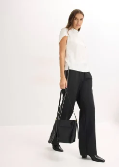 Femme bonprix Pantalons|Pantalon palazzo à galons décoratifs