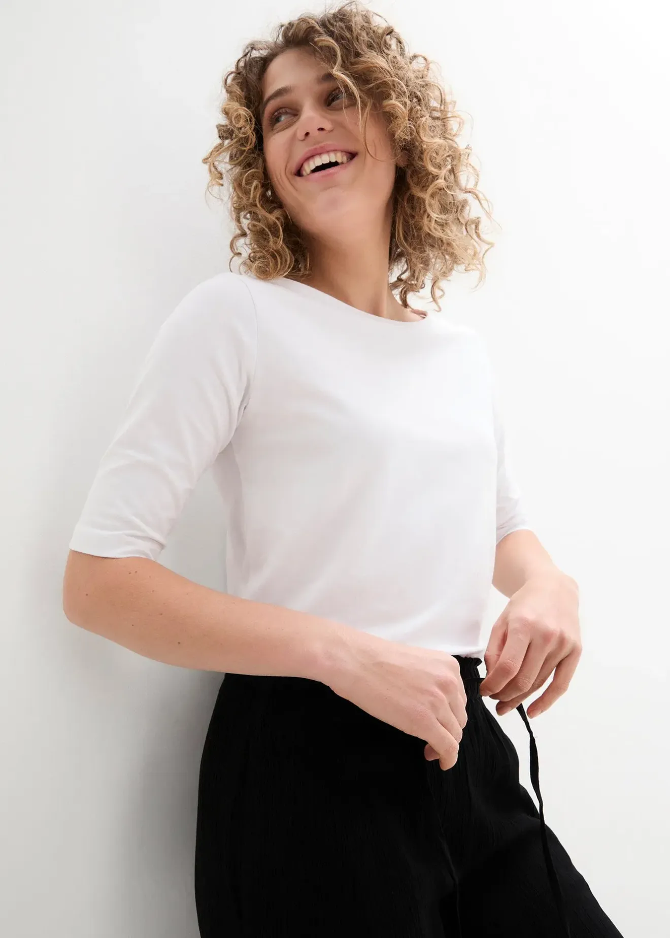 Femme bonprix Pantalons|Pantalon palazzo 100% viscose