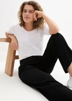 Femme bonprix Pantalons|Pantalon palazzo 100% viscose