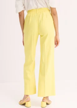 Femme bonprix Pantalons|Pantalon palazzo en lin mélangé aérien