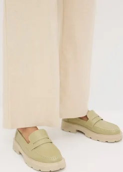 Femme bonprix Pantalons|Pantalon palazzo en lin mélangé