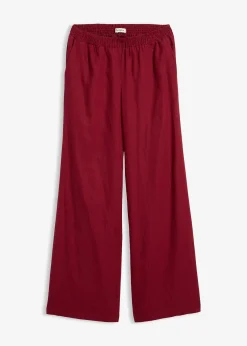 Femme bonprix Pantalons|Pantalon palazzo en lin mélangé