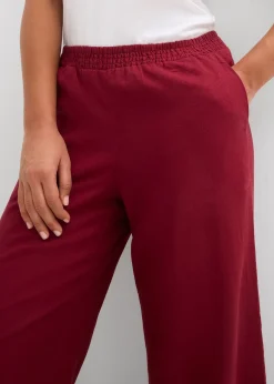 Femme bonprix Pantalons|Pantalon palazzo en lin mélangé
