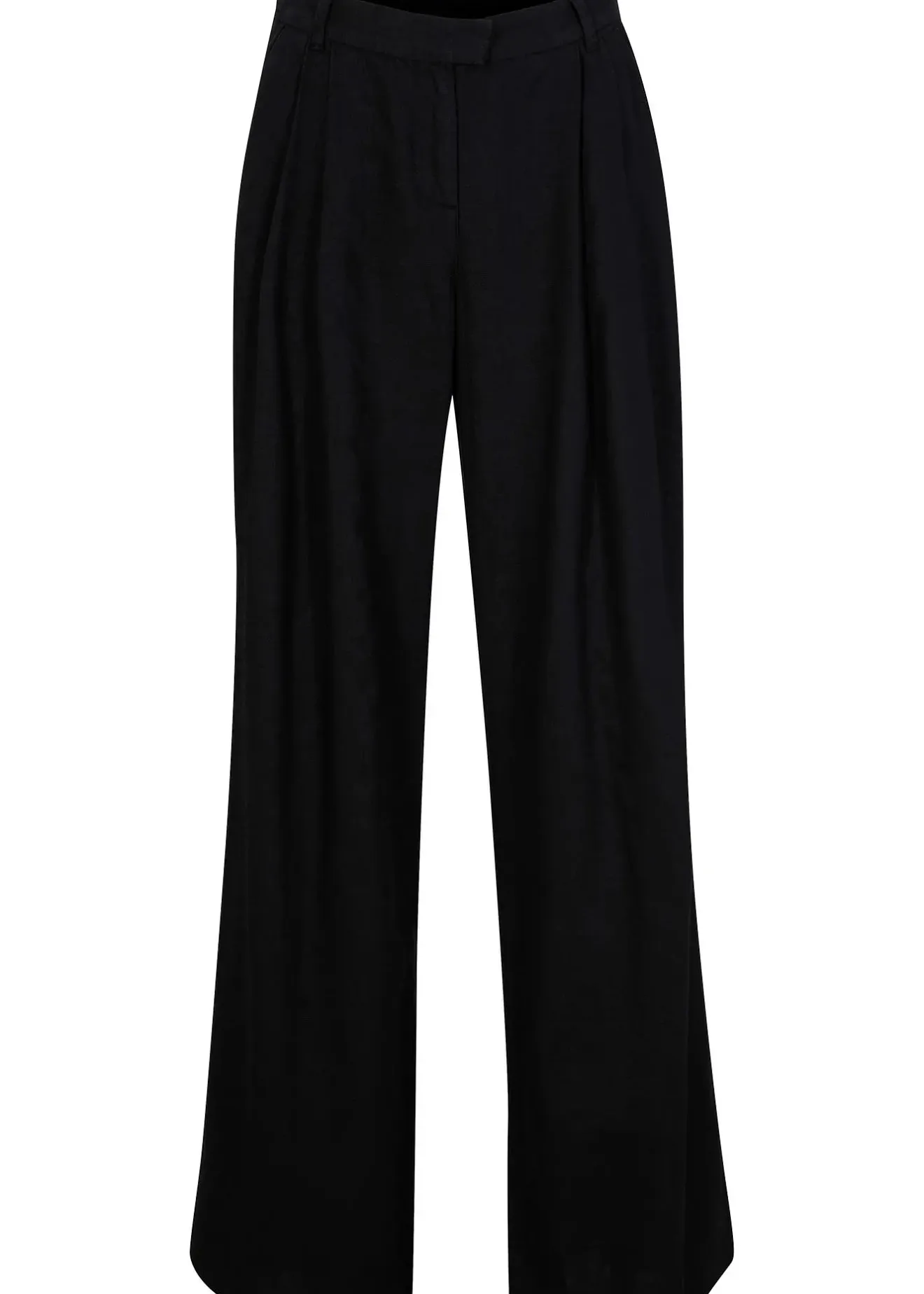 Femme bonprix Pantalons|Pantalon palazzo en lin mélangé, coupe très large