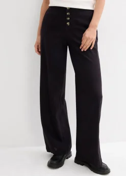 Femme bonprix Pantalons|Pantalon palazzo en lin mélangé