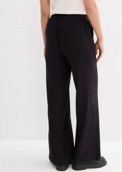 Femme bonprix Pantalons|Pantalon palazzo en lin mélangé