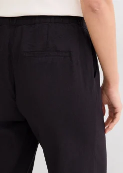 Femme bonprix Pantalons|Pantalon palazzo en lin mélangé